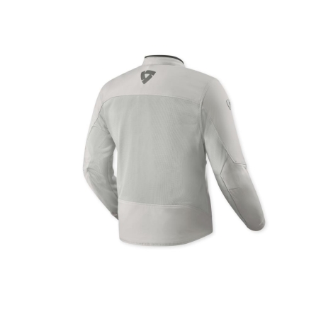Giubbino moto in Tessuto traforato Estivo Rev'it HIGHCREST H2O Argento