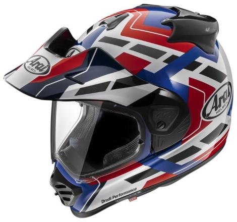 Casco Enduro Stradale Tour-X 5 Match Multi Bianco Rosso Blu