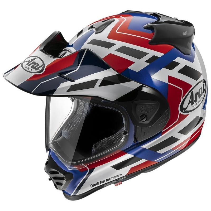 Casco Enduro Stradale Tour-X 5 Match Multi Bianco Rosso Blu
