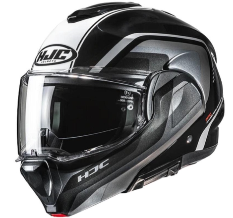 Casco Modulare Hjc F100 REFF Nero Bianco