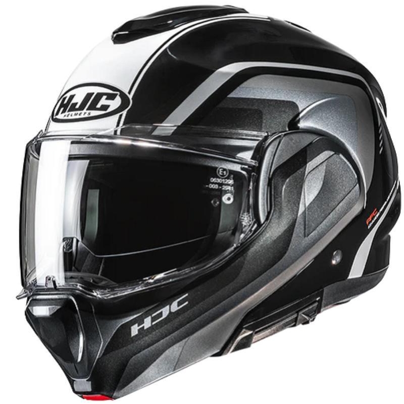Casco Modulare Hjc F100 REFF Nero Bianco