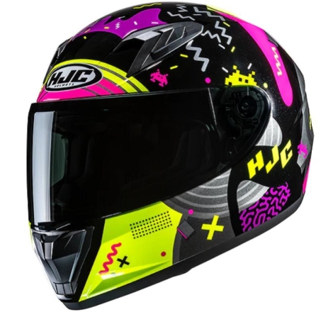 Casco Integrale Hjc Y10 MIKA Nero Viola Giallo