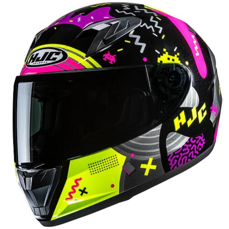 Casco Integrale Hjc Y10 MIKA Nero Viola Giallo