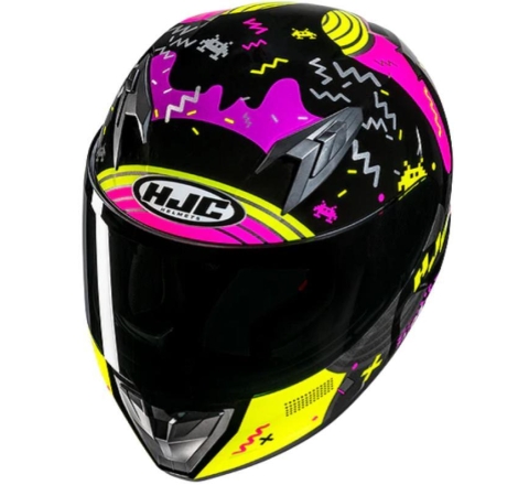 Casco Integrale Hjc Y10 MIKA Nero Viola Giallo