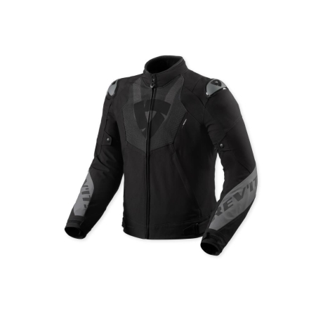 Giubbino moto in tessuto Rev'it HYPERSPEED 3 H2O Impermeabile Nero Grigio