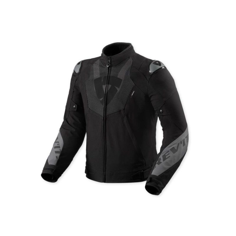 Giubbino moto in tessuto Rev'it HYPERSPEED 3 H2O Impermeabile Nero Grigio
