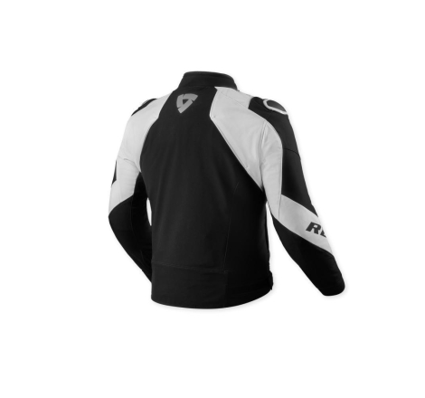 Giubbino moto in tessuto Rev'it HYPERSPEED 3 H2O Impermeabile Nero Bianco