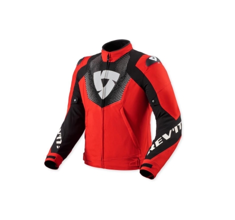Giubbino moto in tessuto Rev'it HYPERSPEED 3 H2O Impermeabile Rosso Nero