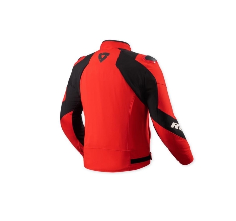 Giubbino moto in tessuto Rev'it HYPERSPEED 3 H2O Impermeabile Rosso Nero