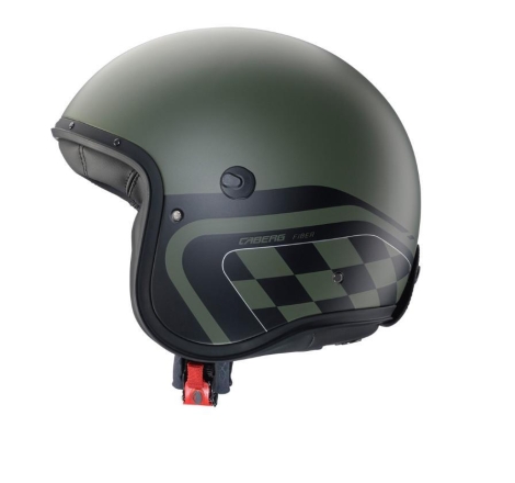 Casco Jet Caberg Freeride X Daytona Nero Opaco Verde Militare