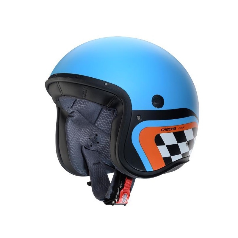 Casco Jet Caberg Freeride X Daytona Azzurro Opaco Nero Arancio