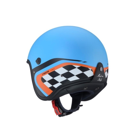 Casco Jet Caberg Freeride X Daytona Azzurro Opaco Nero Arancio
