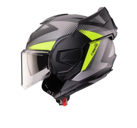 Casco Caberg Modulare TRIP LUNAR Nero Opaco Grigio Giallo Fluo