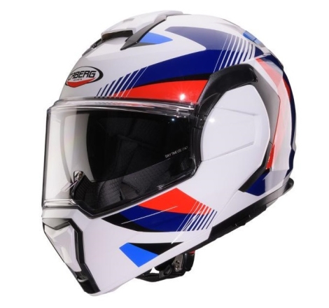 Casco Caberg Modulare TRIP LUNAR Bianco Rosso Blu Azzurro