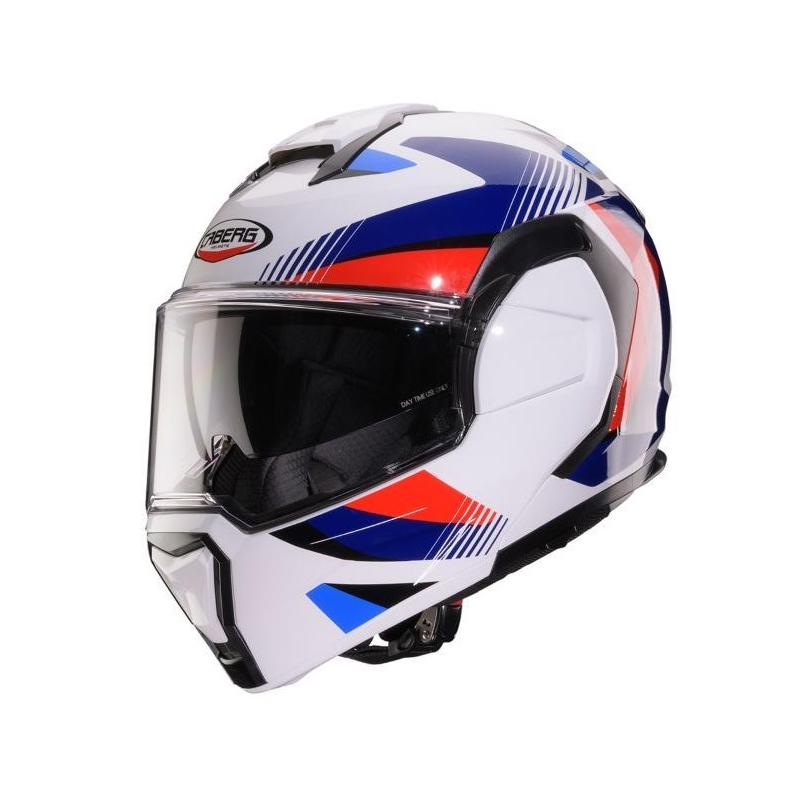 Casco Caberg Modulare TRIP LUNAR Bianco Rosso Blu Azzurro