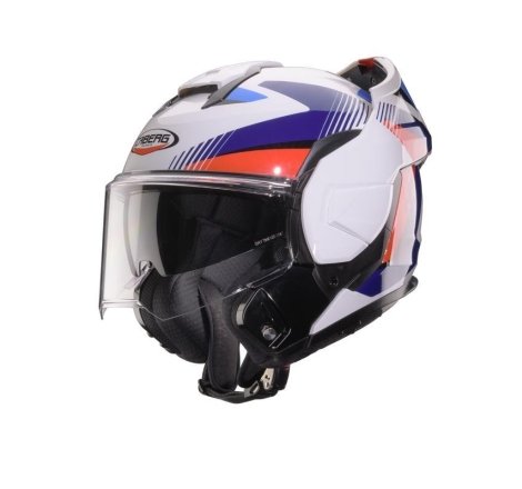Casco Caberg Modulare TRIP LUNAR Bianco Rosso Blu Azzurro