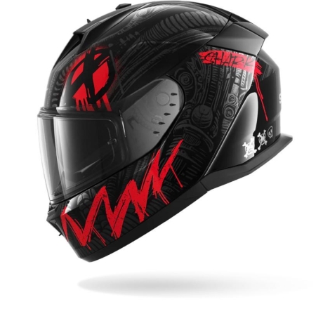 Casco Integrale Shark D-SKWAL 3 SHIEVER Nero Antracite Rosso