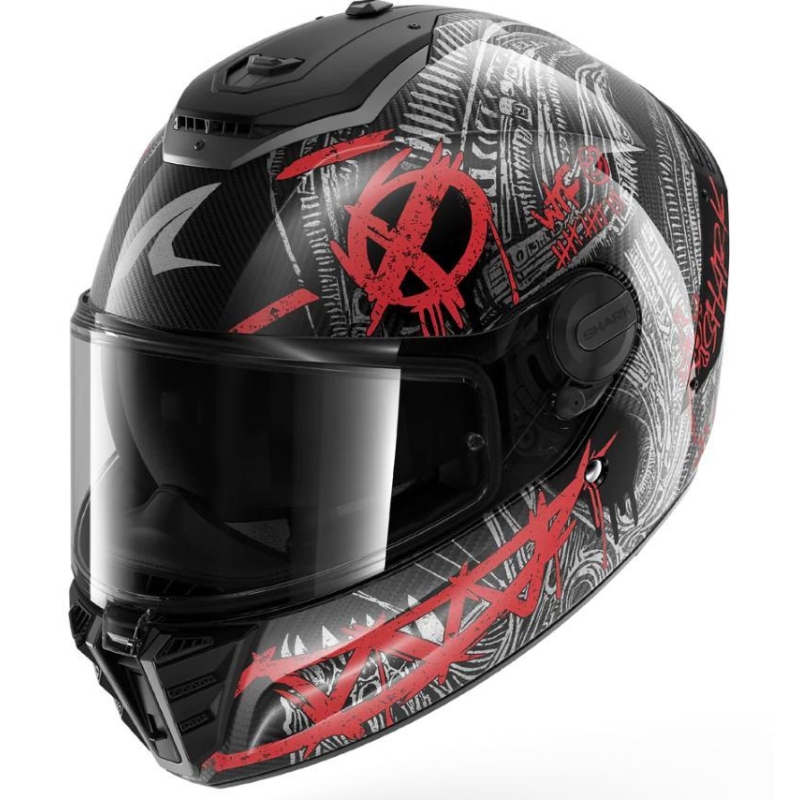 Casco Integrale Shark SPARTAN RS CARBON SHIEVER Carbonio Antracite Rosso