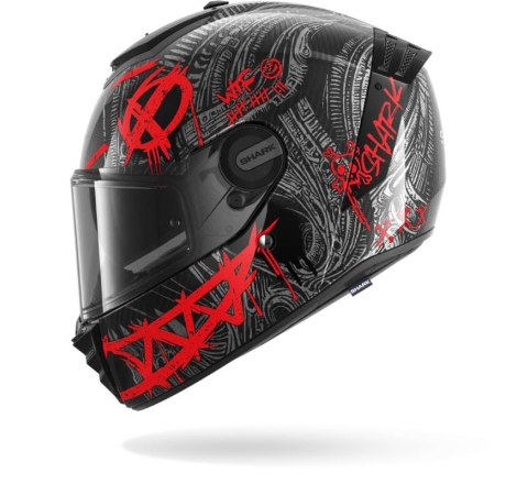 Casco Integrale Shark SPARTAN RS CARBON SHIEVER Carbonio Antracite Rosso