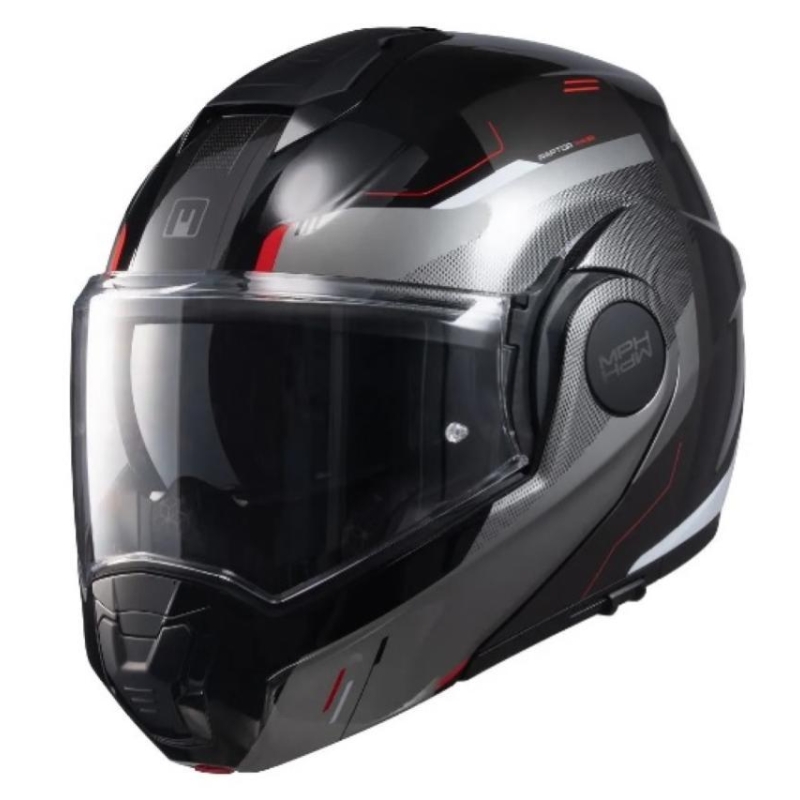 Casco Modulare Mph Artra Nero Titanio Rosso