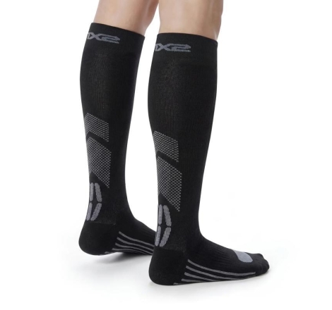 Calze Lunghe Sixs MOT 3 Rinforzate Nero Grigio