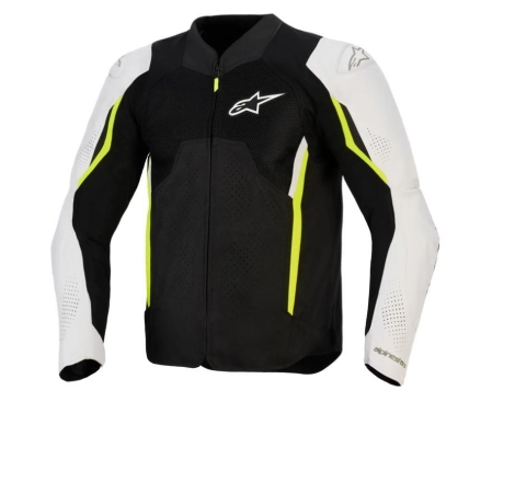Giubbino Moto tessuto Alpinestars AST V3 AIR Nero Argento Giallo