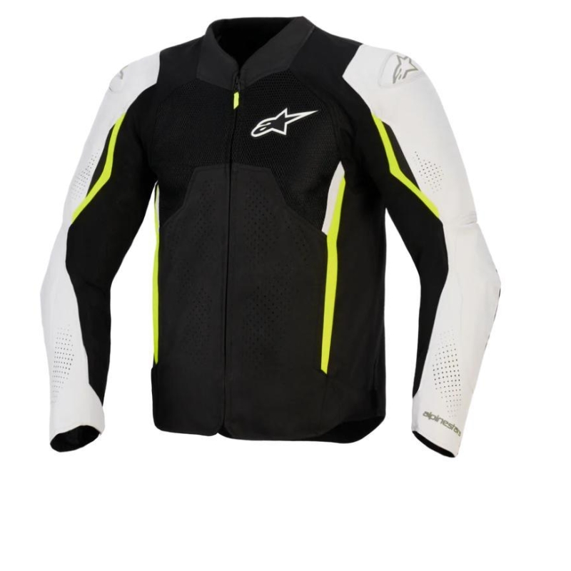 Giubbino Moto tessuto Alpinestars AST V3 AIR Nero Argento Giallo