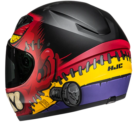 Casco Integrale Hjc Y10 FRANK Nero Rosso Opaco