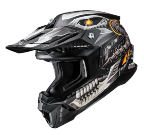 Casco HJC da Cross C50 MECHA BEAST Nero Grigio Opaco