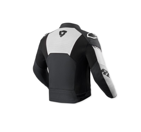 Giubbino moto Rev'it in pelle ARGON 3 Nero Bianco