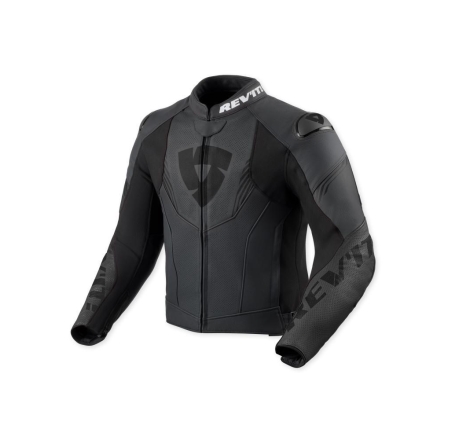 Giubbino moto Rev'it in pelle ARGON 3 Nero Antracite
