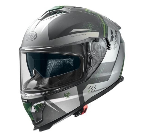 Casco Integrale Premier Typhoon BAMILYBM Grigio Verde Opaco