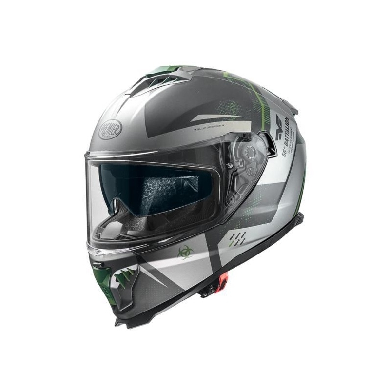 Casco Integrale Premier Typhoon BAMILYBM Grigio Verde Opaco
