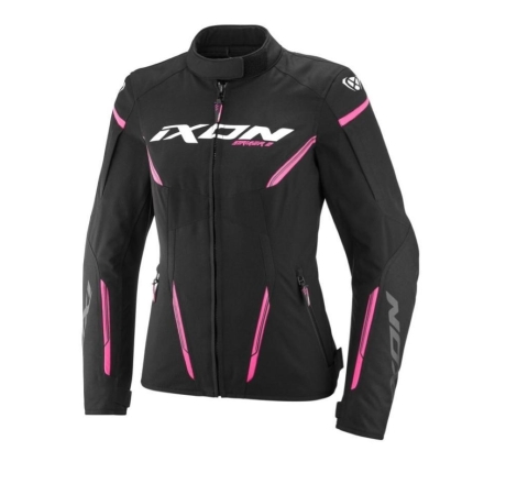 Giubbino moto Ixon STRIKER 2 Donna Nero Rosa