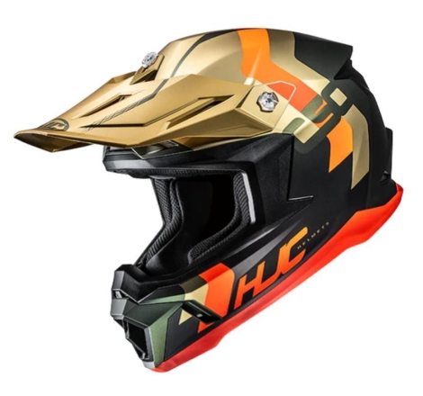 Casco HJC da Cross C50 PRIMAL Sabbia Nero Arancio Opaco