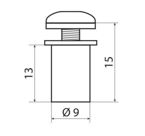 Kit Lampa 91650 per cupolino con dadi gommati con viti e rondelle 5 MA 10 pz - Argento