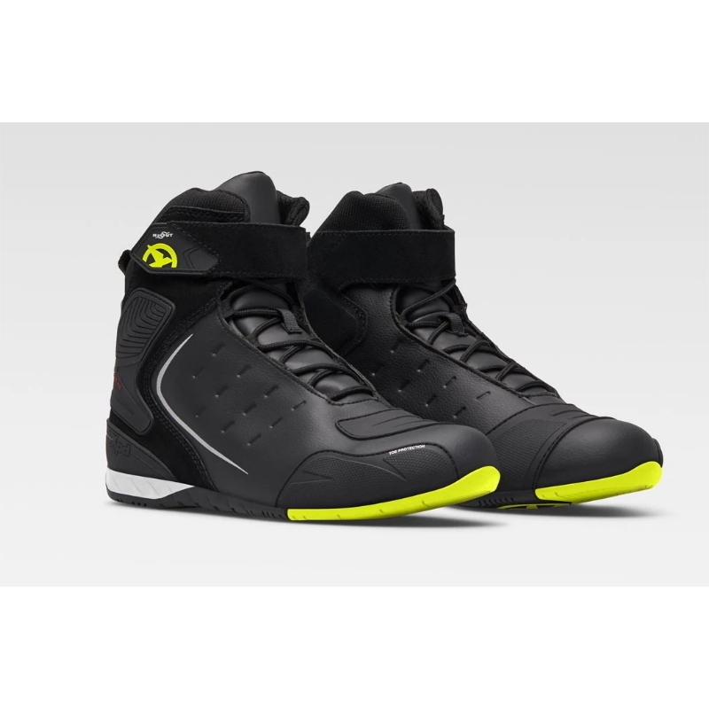 Scarpe Moto Xpd X-Road H2out Impermeabile Nero Giallo