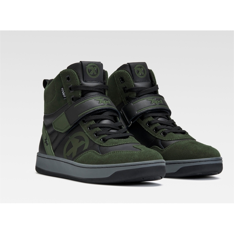 Scarpe Moto Xpd Moto Pro H2OUT impermeabile Verde Nero