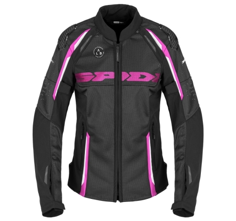 Giubbino Spidi Traforato Race Warrior 2 Net Donna Nero Fucsia