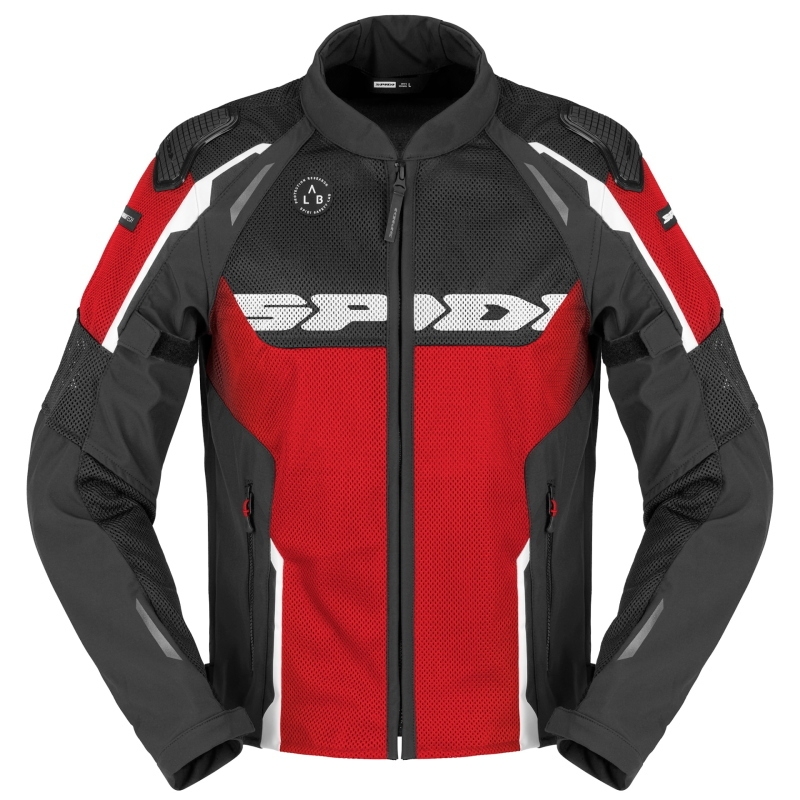 Giubbino Spidi Traforato Race Warrior 2 Net Rosso Nero