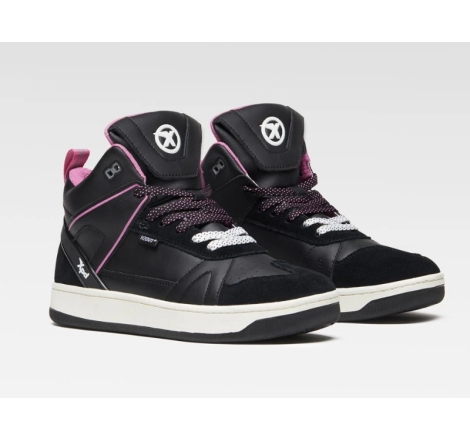 Scarpe Moto Xpd Moto Moto-1 Lady H2out impermeabile Nero Fucsia