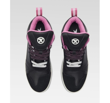 Scarpe Moto Xpd Moto Moto-1 Lady H2out impermeabile Nero Fucsia