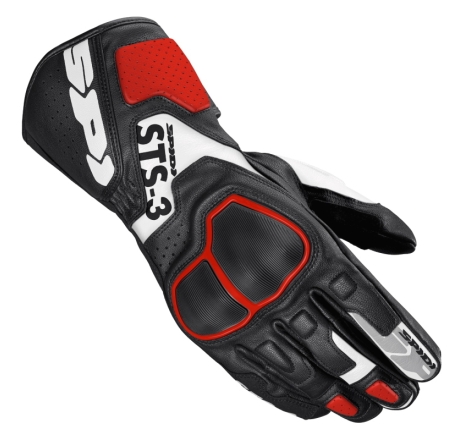 Guanti Moto Pelle Spidi STS-3 Nero Rosso