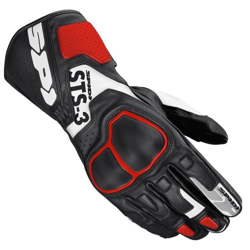 Guanti Moto Pelle Spidi STS-3 Nero Rosso