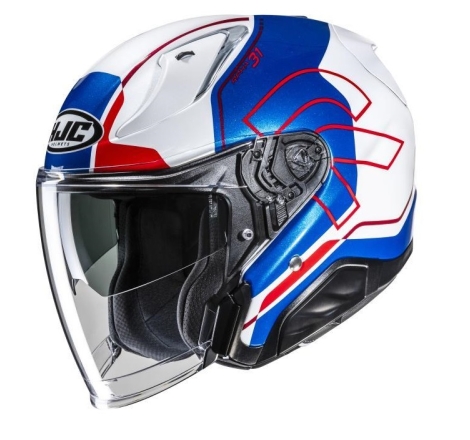 Casco Jet Hjc RPHA 31 Dereen Bianco Rosso Blu
