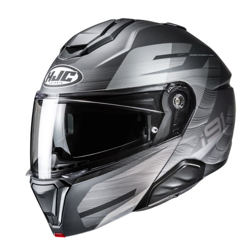 Casco Modulare Hjc I91 Dusk Mc5sf Grigio Opaco