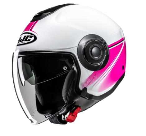 Casco Jet Hjc I40N Vision Bianco Rosa