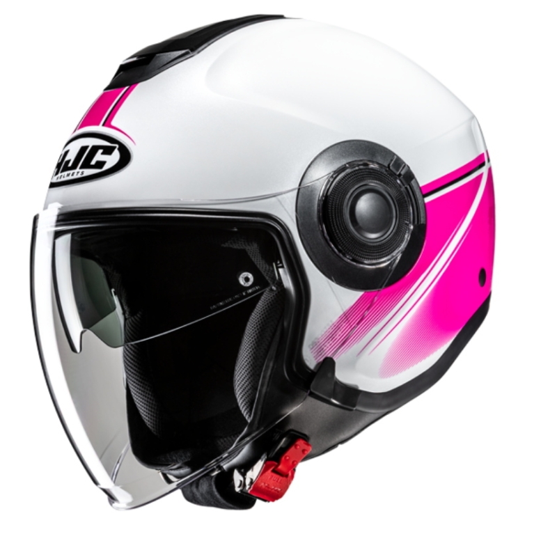 Casco Jet Hjc I40N Vision Bianco Rosa