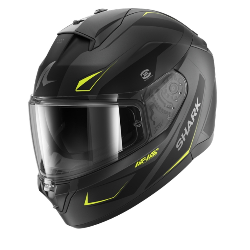 Casco integrale Shark RIDILL 2 Mekarium Antracite Giallo Opaco