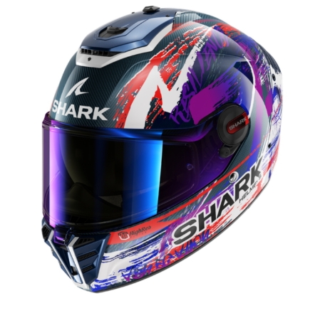 Casco Integrale Shark Spartan RS Carbon Zarco signature Carbonio Viola Bianco
